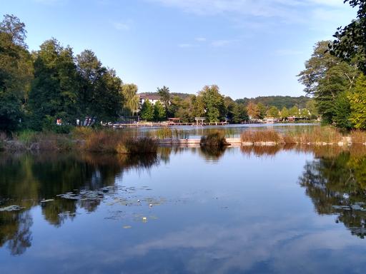 Radtour von München an den Klostersee zum Baden: Blick auf den Klostersee