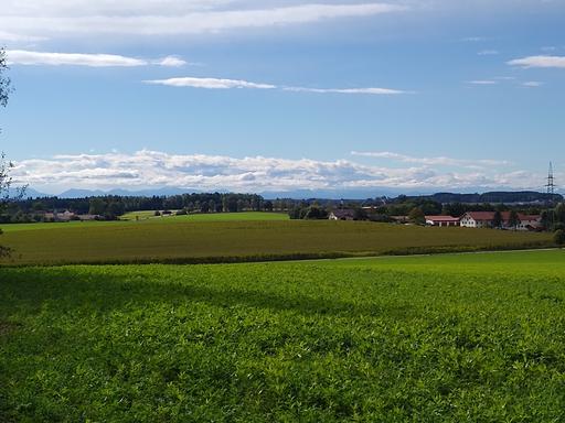 Radtour von München nach Markt Schwaben: Blick von der Wittelsbacher Höhe bei Markt Schwaben