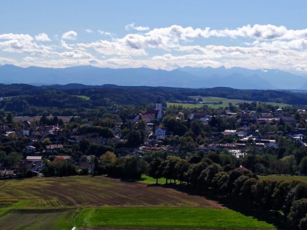 Radtour von München nach Ebersberg: Blick vom Aussichtsturm auf der Ludwigshöhe bei Ebersberg