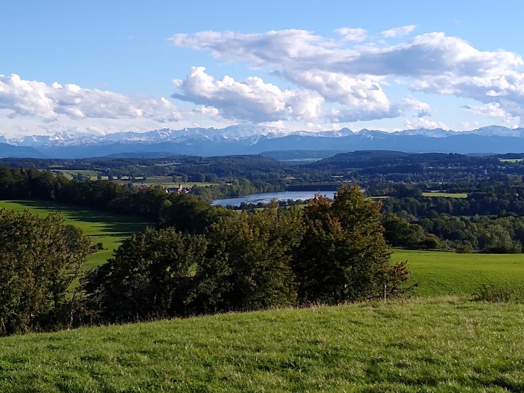 Radtour von München nach Reichling: Aussicht vom Balkon von Oberbayern