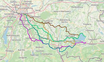 Radtour von München an den Chiemsee: Blick über den Chiemsee