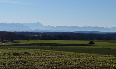 Radtour von München nach Attenham – Aussicht bei Attenham