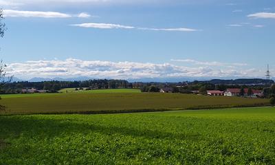 Radtour von München nach Markt Schwaben: Blick von der Wittelsbacher Höhe bei Markt Schwaben