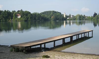 Radtour von München nach Weßling: Blick über den Weßlinger See