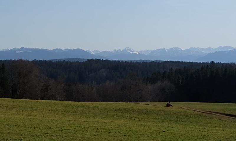 Radtour von München zur Ludwigshöhe bei Kleindingharting: Blick von der Ludwigshöhe aus