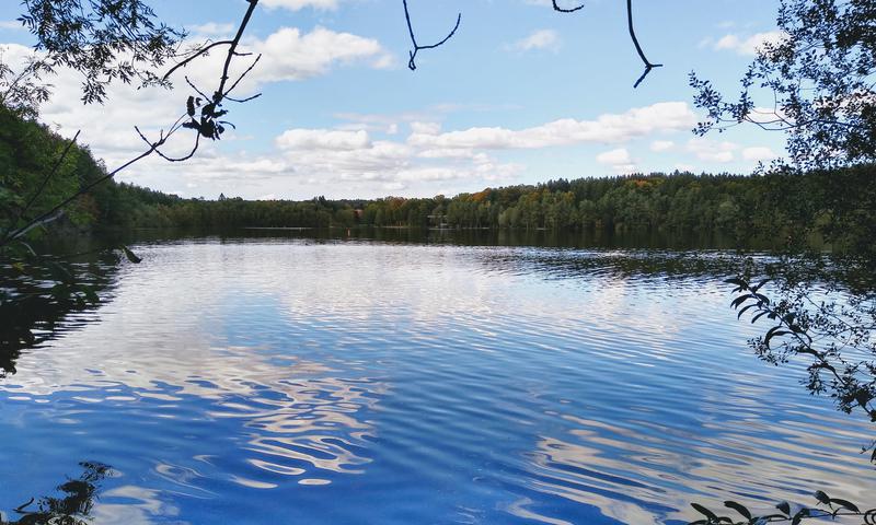 Radtour von München an den Steinsee zum Baden: Blick auf den Steinsee